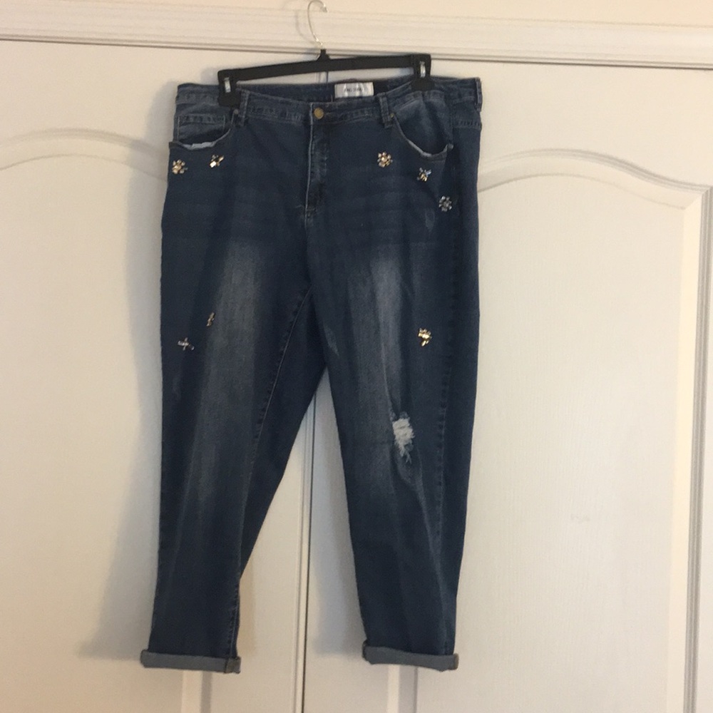 Bling Cropped Jeans